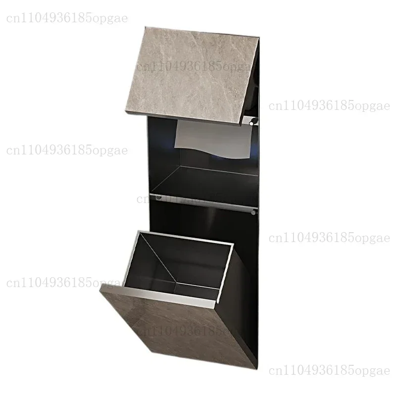 304 Stainless Steel Niche Toilet Hidden Trash Can Embedded In Tissue Box Concealed Toilet Niche