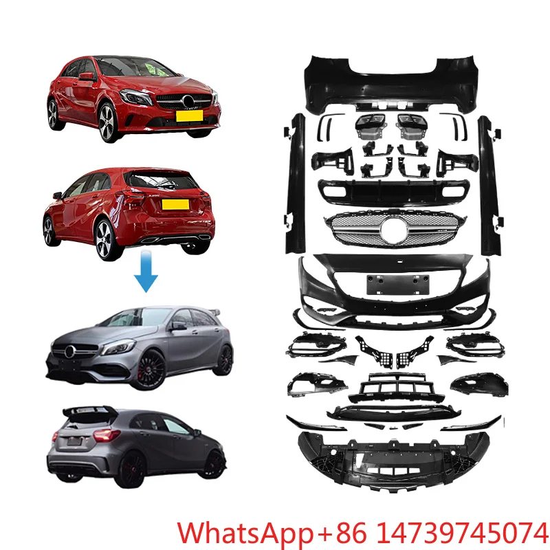 2014-2020 W222 S-Class Full Body Kit, S63 Style Bumper Exterior Conversion Modification Parts