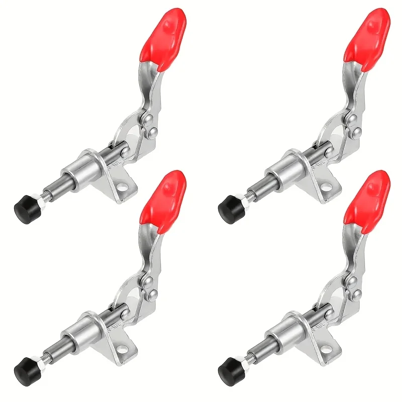 Image of 4 paket/los Nicht-slip Toggle Clamp Push-pull Holzbearbeitung Clamp Eisen Verzinktem Push-Pull Toggle Clamp Für Einfache und Sichere Fixierung