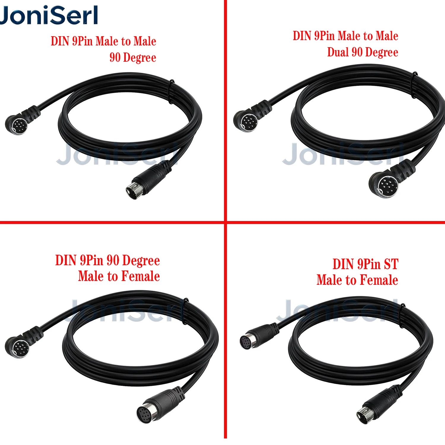 S-Video Cord DIN 9Pin Male to Male，Male to Female S Sound Cable for Video Devices Like Receiver Projector Camera Connection
