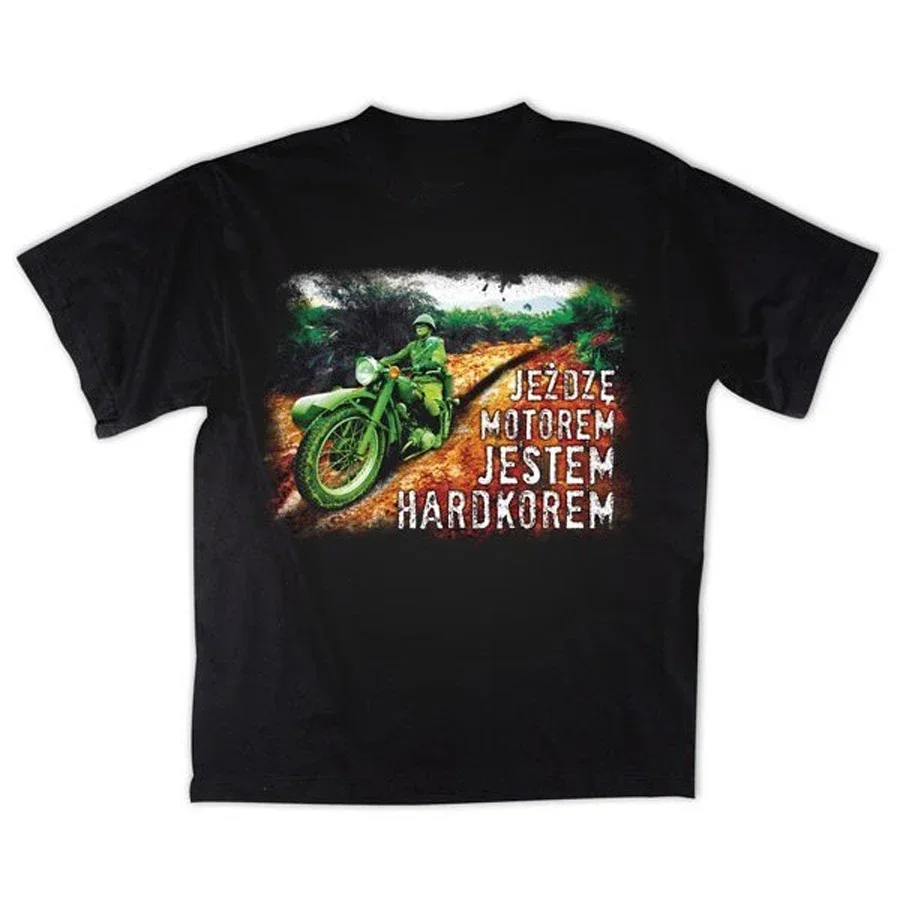 

I Ride A Motorcycle, I Am A Tough Guy. Army Motorcyclist T-Shirt 100% Cotton O-Neck Short Sleeve Summer Casual Mens T-shirt
