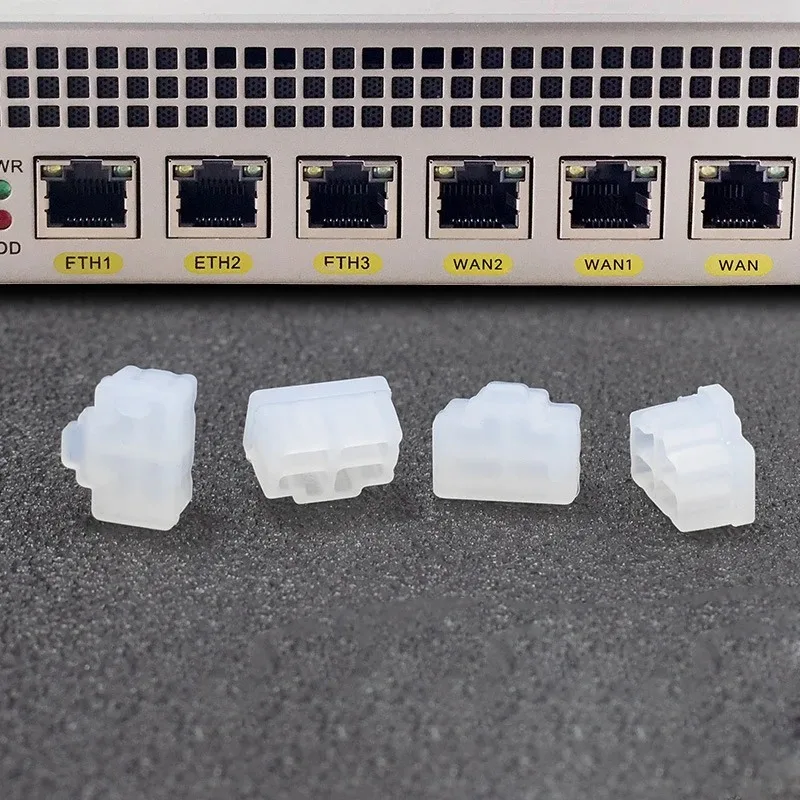 RJ45 Network Port Dust Plug LAN Cable Interface Plug Router Computer Switch Silicone Sealing Plug Rubber Plugs