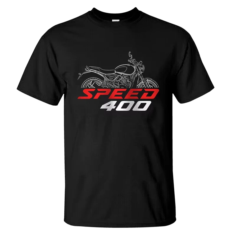 

2024 Men T Shirt Casual Triumphs Speed 400 T-shirt 2024 Graphic Summer Short Sleeves 100% Cotton S-3XL Cool Tee