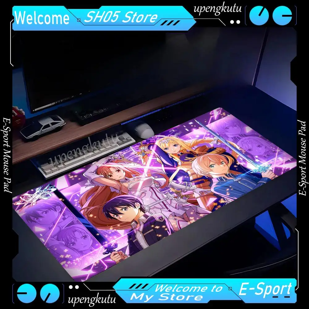 Large Mouse Pad Sword Art Online Gaming Accessories Keyboard Desk Mat Pc Gamer Computer Cabinet ковер Deskmat Anime Mousepad Xxl