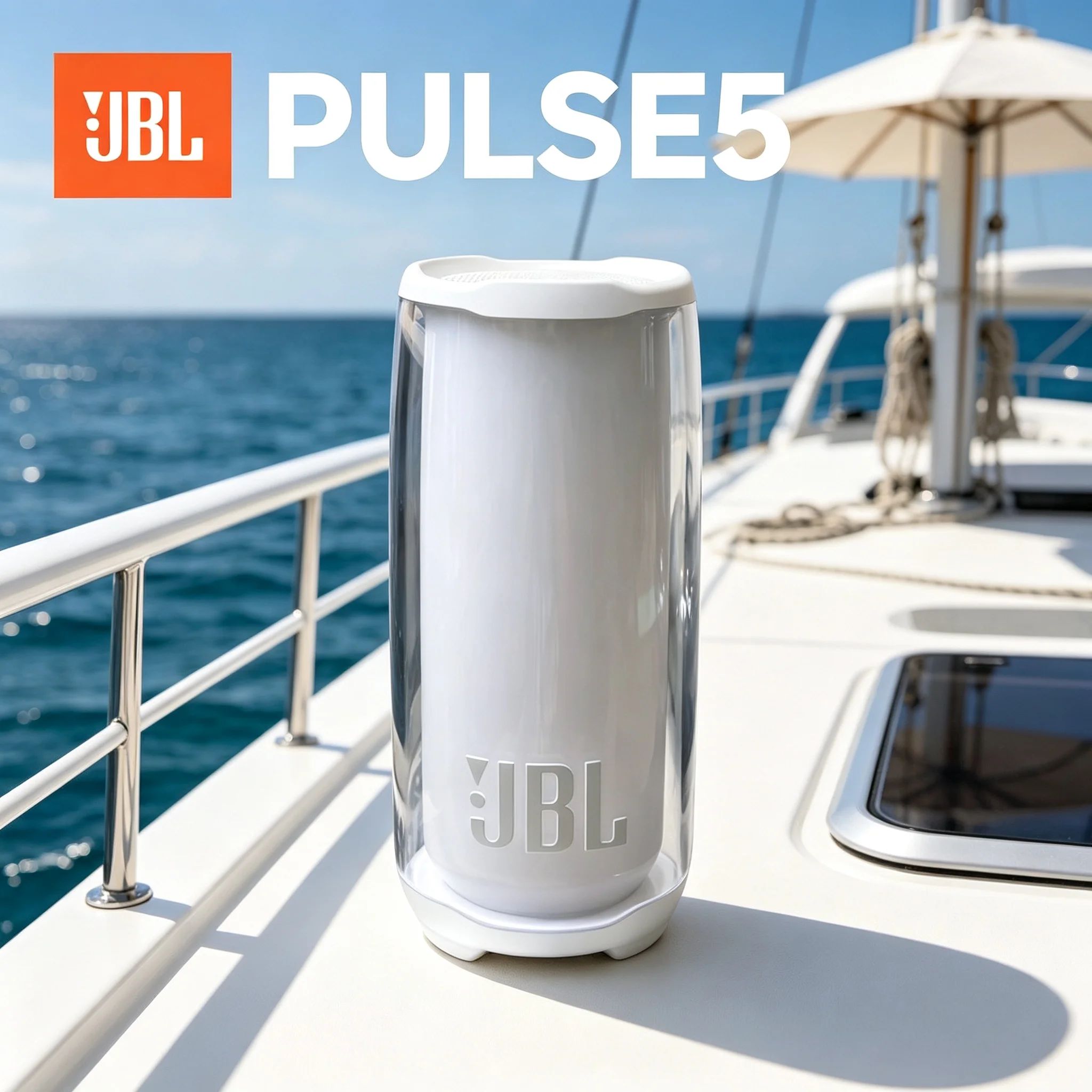 Original JBL PULSE5 Rugged Wireless Speaker IP67 Waterproof, Dynamic Light Show Sound Box For Camping Trips And Beach Parties