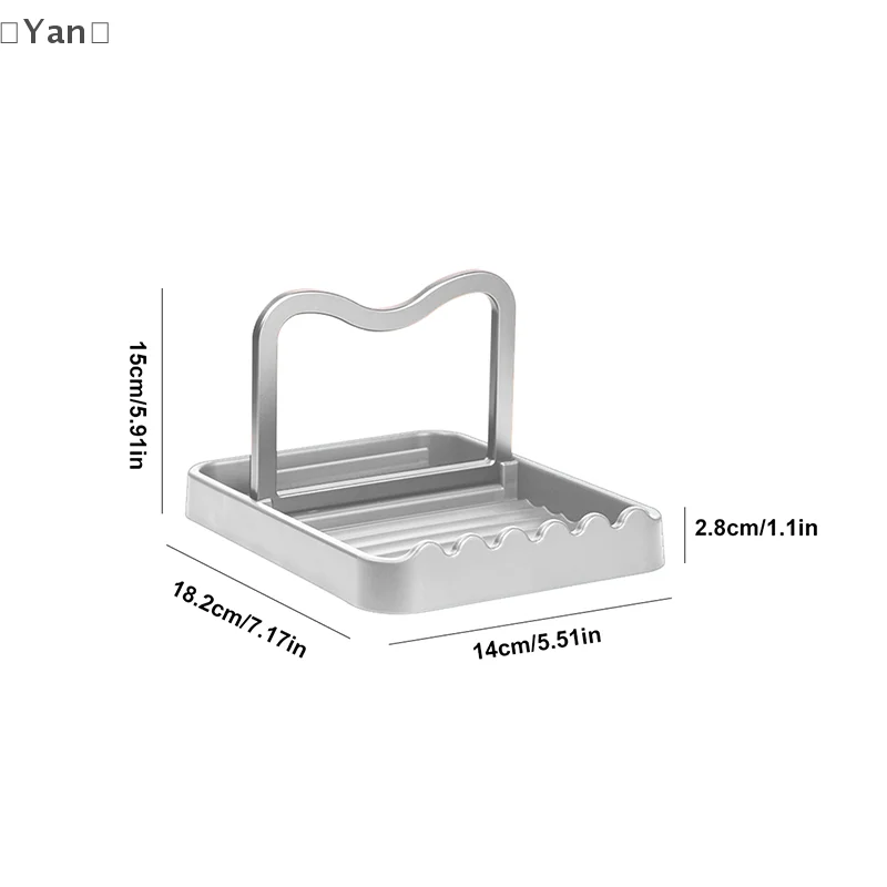 Kitchen Desktop Pot Lid Holder Foldable Multifunctional Pot Cover Rack Spatula Storage Rack Pot Lid Rest Kitchen Organizer