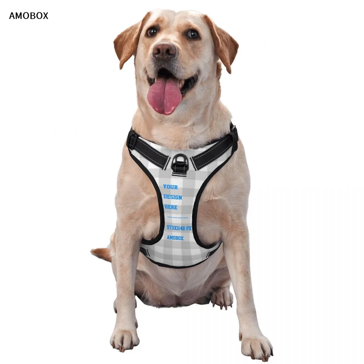 

AMOBOX-Personalized Customized Dog Harness, Reflective Soft Dogs Vest, Training Walking, Small, Medium, Large Sized Dog