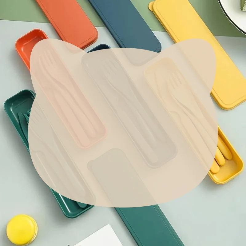 Camp Utensil Set - Zestaw sztućców ze słomy pszenicznej: nóż,