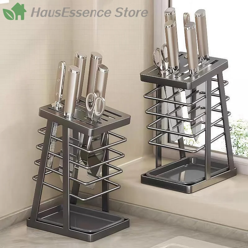 ※Kitchen Utensils Storage Holder Square Space Saving Cutting Gadget Storage Rack Countertop Drainage Plating High Quality