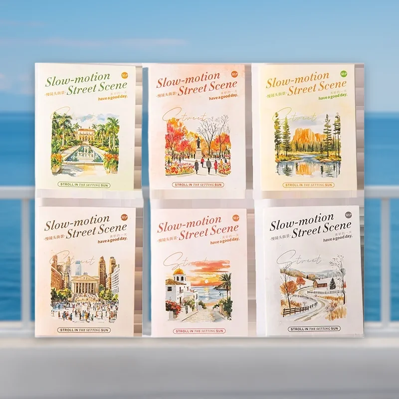 

1pack/3pack Slow Motion Street View Series Small Size Scene Making Sticker Pack 6 Styles for Landscape Decoration Material