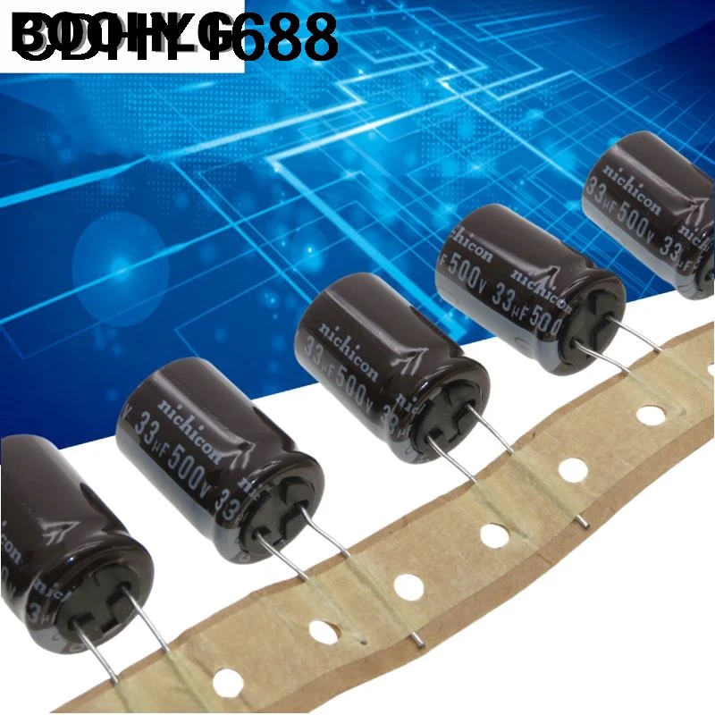 

5 шт. оригинальный электролитический конденсатор 33 мкФ 500 В 500 В 33 мкФ 18X25 CY высокая частота и низкое сопротивление