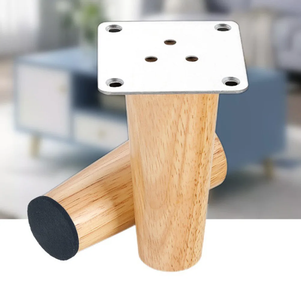 

1set Furniture Sofa Wood Sofa Legs Cabinet Replacement Parts 12cm Oak Smooth Durable Easy Legs For Furniture Install