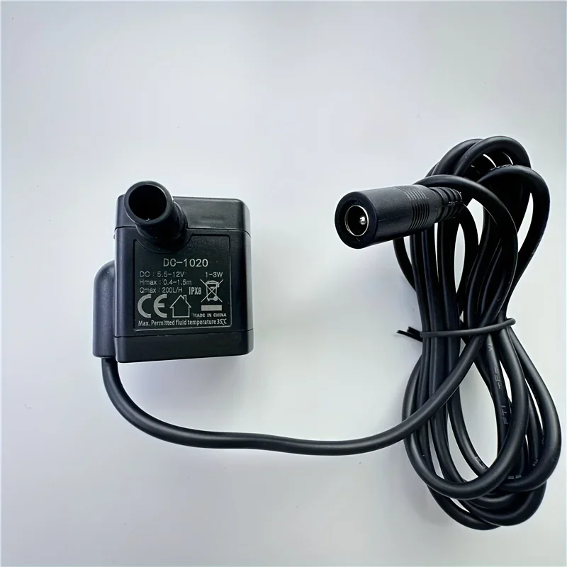 ミニ水中ウォーターポンプ,USBプラグ付き,5v,3w,dc 5.5v-12v,ソーラー,水族館,水槽,噴水,池ポンプ,1個