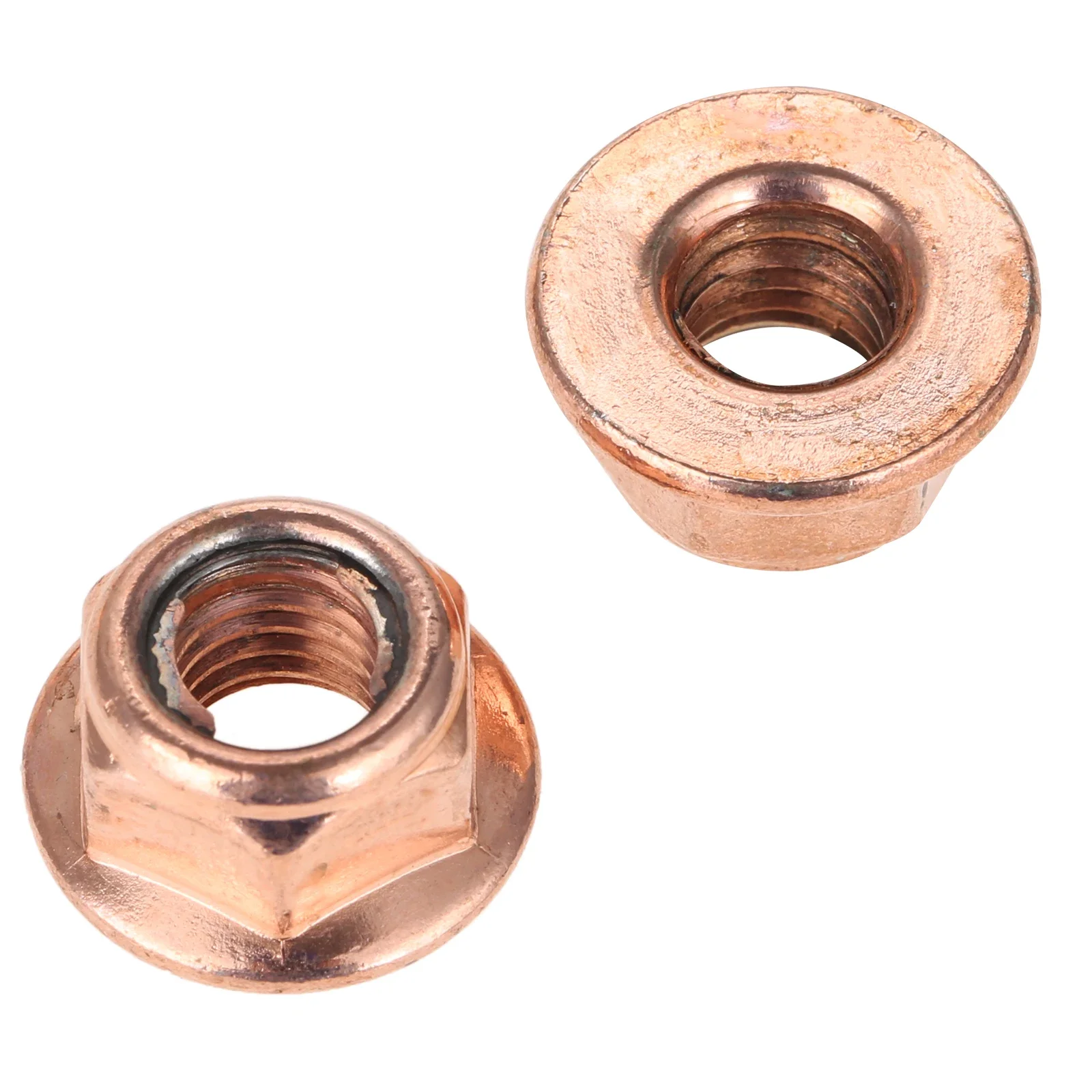 12pcs Auto M8 Copper Exhaust Nut Fit for BMW 3 Series E30 Head Stud Lock Nuts Bolt Screw Turbo Exhaust Stud Hex Nut A1201420072