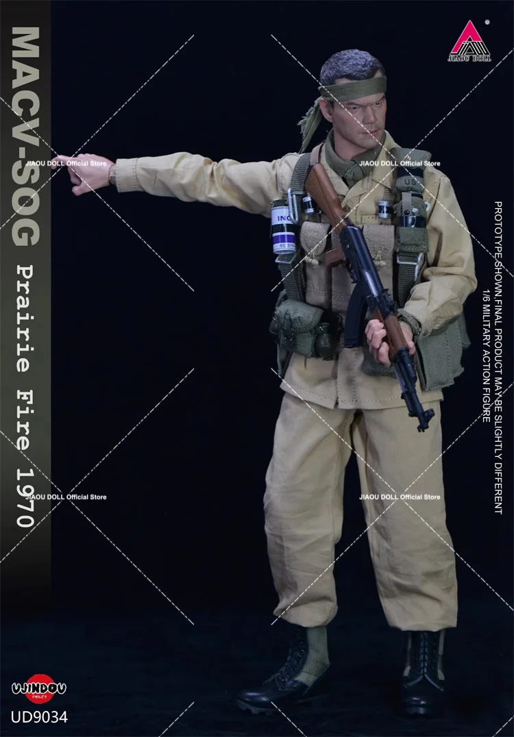 Na Stanie UJINDOU UD9034 1/6 MACV-SOG Prairie Fire 1970 Żołnierz Figurka 12'' Męski Model Figurki Akcji Pełny Zestaw Kolekcjonerska Zabawka