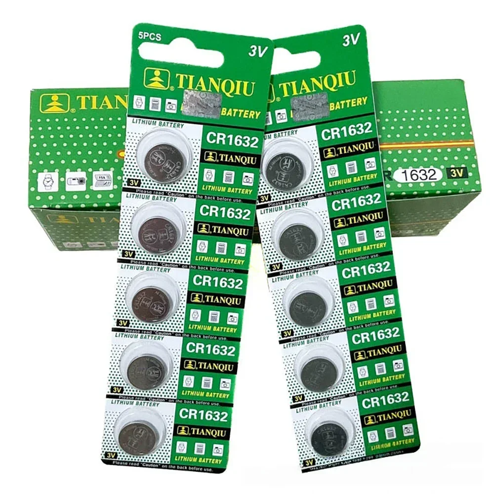 حار زر البطارية 5-50 قطعة CR1632 BR1632 DL1632 ECR1632 LM1632 بطارية ليثيوم خلية زر اللعب 1632 بطاريات بطاقة التجزئة