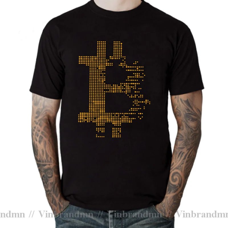 2022 Abstract Creative Design Bitcoin Cryptocurrency T Shirt Men Blockchain Cotton Tops Bitcoin Crypt Coin T-Shirt Oversized 5XL