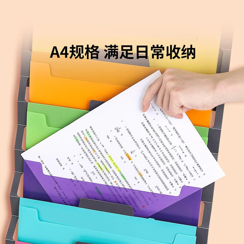 Многослойная папка для файлов Xiaomi Fizz формата А4, расширяющийся органайзер для файлов, коробка для хранения документов, портативная красочная бумага/выблик/чеков/держатель для документов