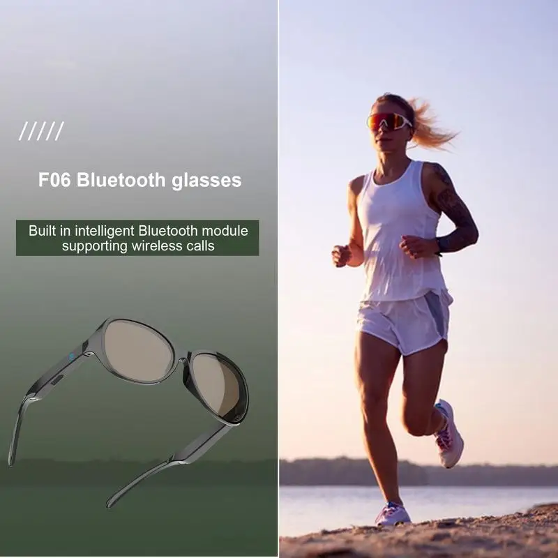 Smart Sunglasses For Men UV Protection Sports Glasses With Bone Conduction Technology High-Performance Wireless UV Block Outdoor