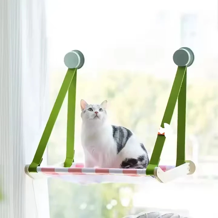 

2023 New Design Window Hang a Sling on the Wall Cat Perch Cat Hanging Bed Hammock Suction Cup