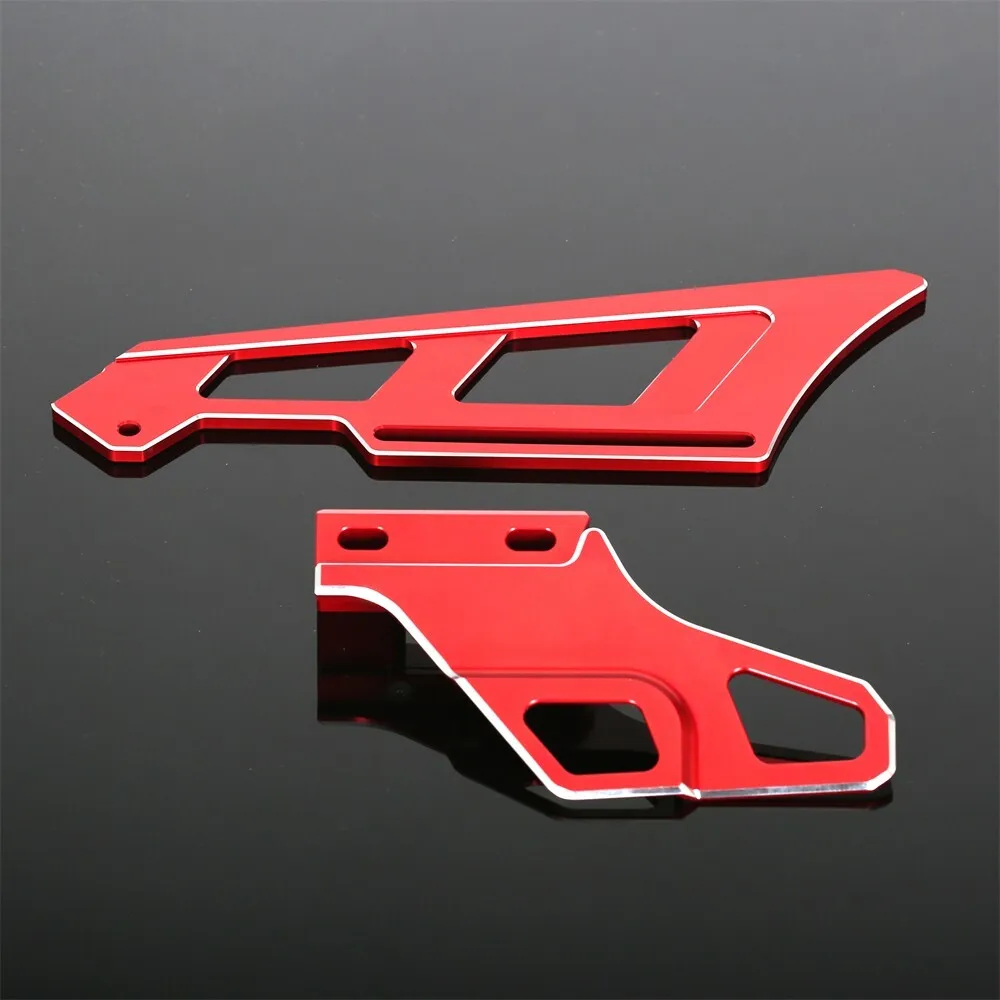 

Sprocket Guard Chain Cover 3D RED Rear Upper + Lower Chain Guard Guide Cover For Kawasaki KLR650 2022-2024
