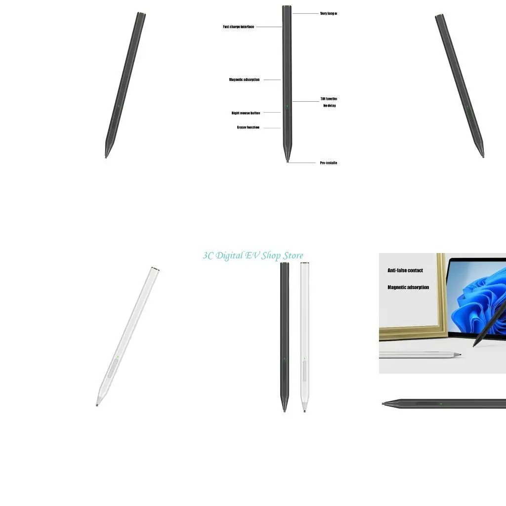 

E74D Точное рисование ручки для поверхностей, 4096 стадия давления, USB C, перезаряжаемый, с отклонением ладоней