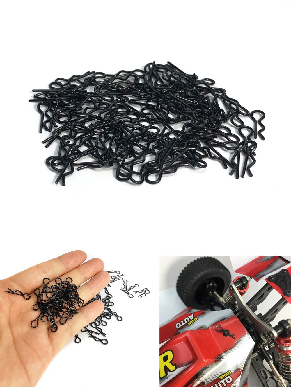 50PCS RC Auto Shell Körper Clips Pins Gehäuse Latch R-typ Schnallen Feste für RC Auto Trx-4 TRAXXAS SCX10 HSP RC Modell Zubehör – Detail 3