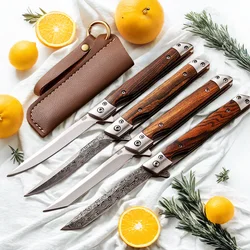 4 Pcs Set High Quality Fruit Knife Portable Pattern Steel Offce Knife Hand High Hardness Blade Meat Knife With Cover knife Steak