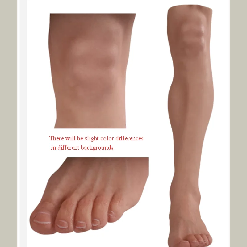 High SimulationSilicone Prosthesis Foot Leg Sleeve for Limb Amputees Soft Elastic Cosmetic Prosthesis