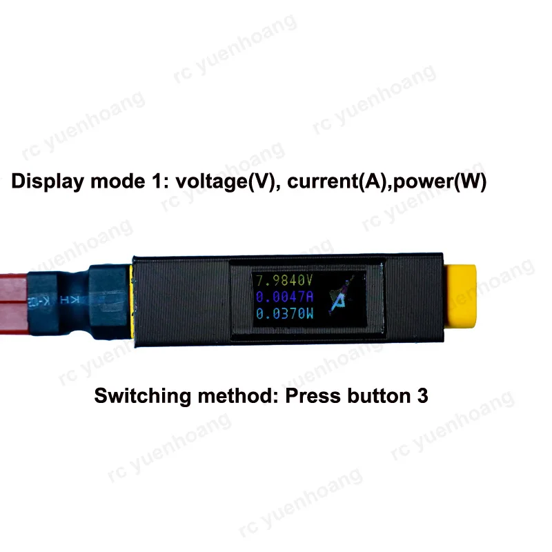 1PCS Digital Display Power Meter 3.7-80V 1-20S 0-50A Voltage Current Testing Meter Multi-functional Measuring Instrument