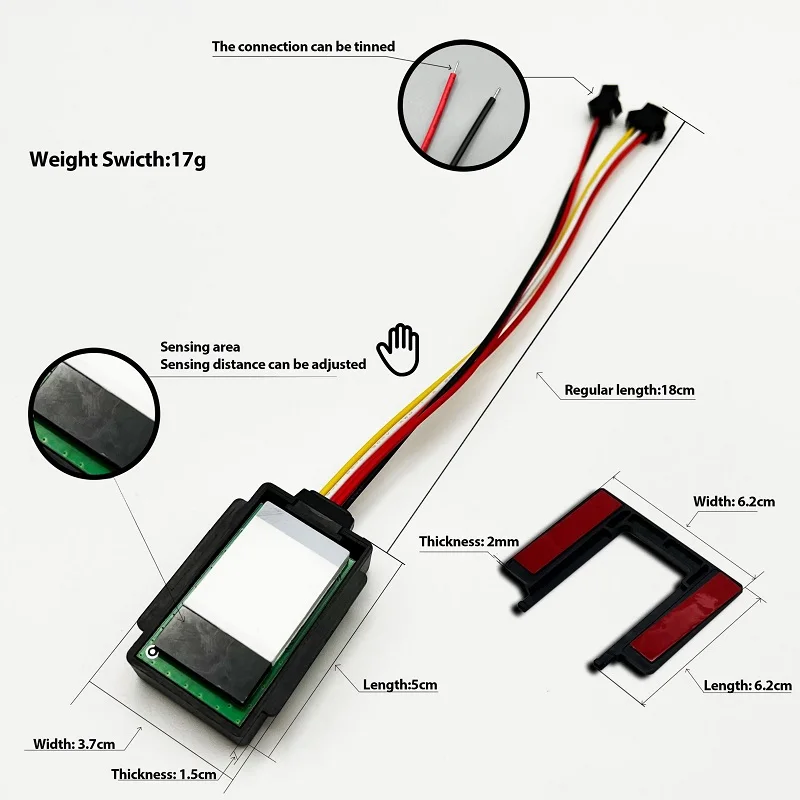 Bathroom Mirror LED Light Hand Scan Sensor Switch DC 12V Infrared Hand Wave Sensor Mirror LED Light Switch