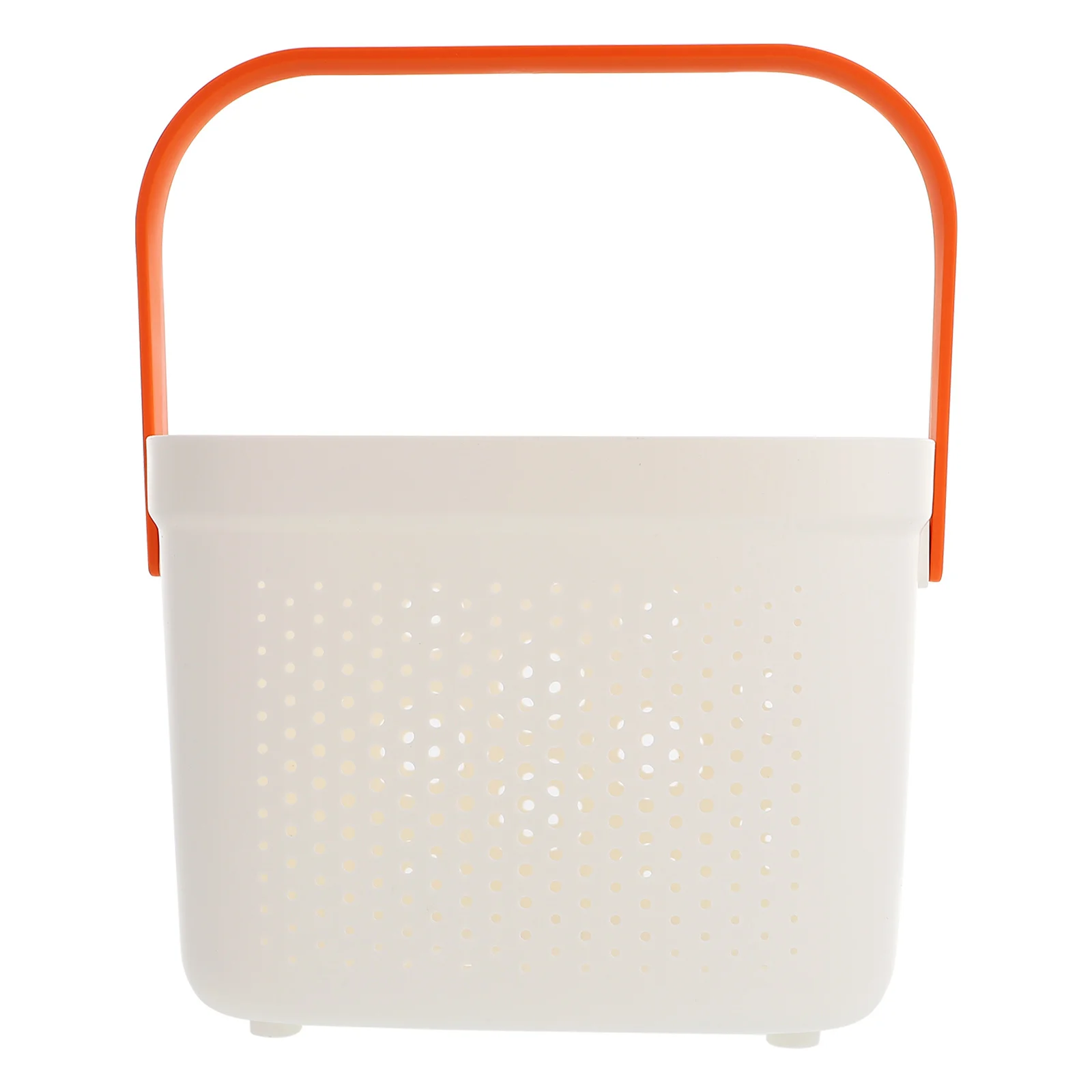 

Household Shower Storage Basket Portable Handle Hollow-Out Bath Toiletry Organizer Bathroom Supply Handle Bath Basket