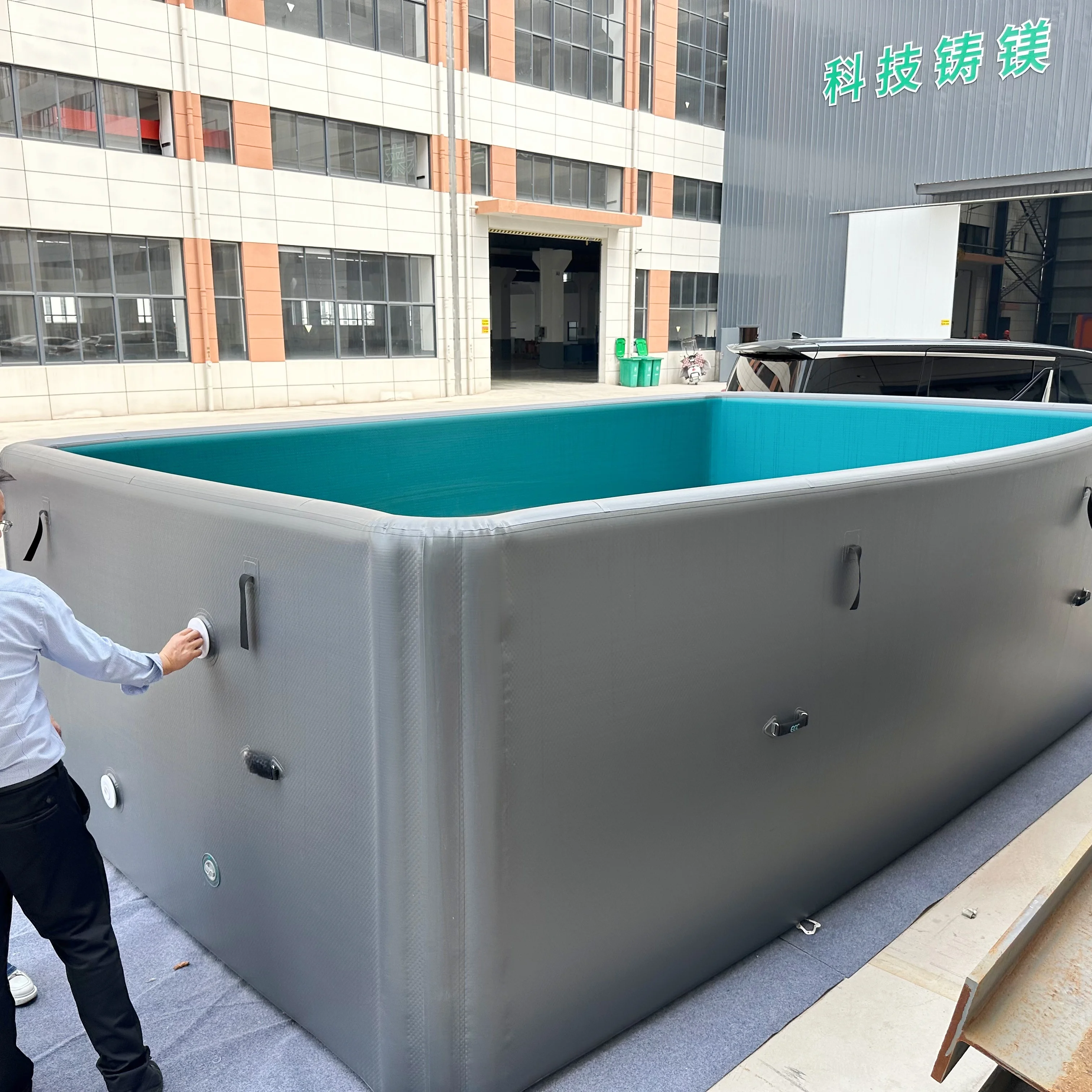 

Портативный большой надувной бассейн из материала Drop Stitch для нескольких человек, для взрослых и детей, для улицы, дома и сада