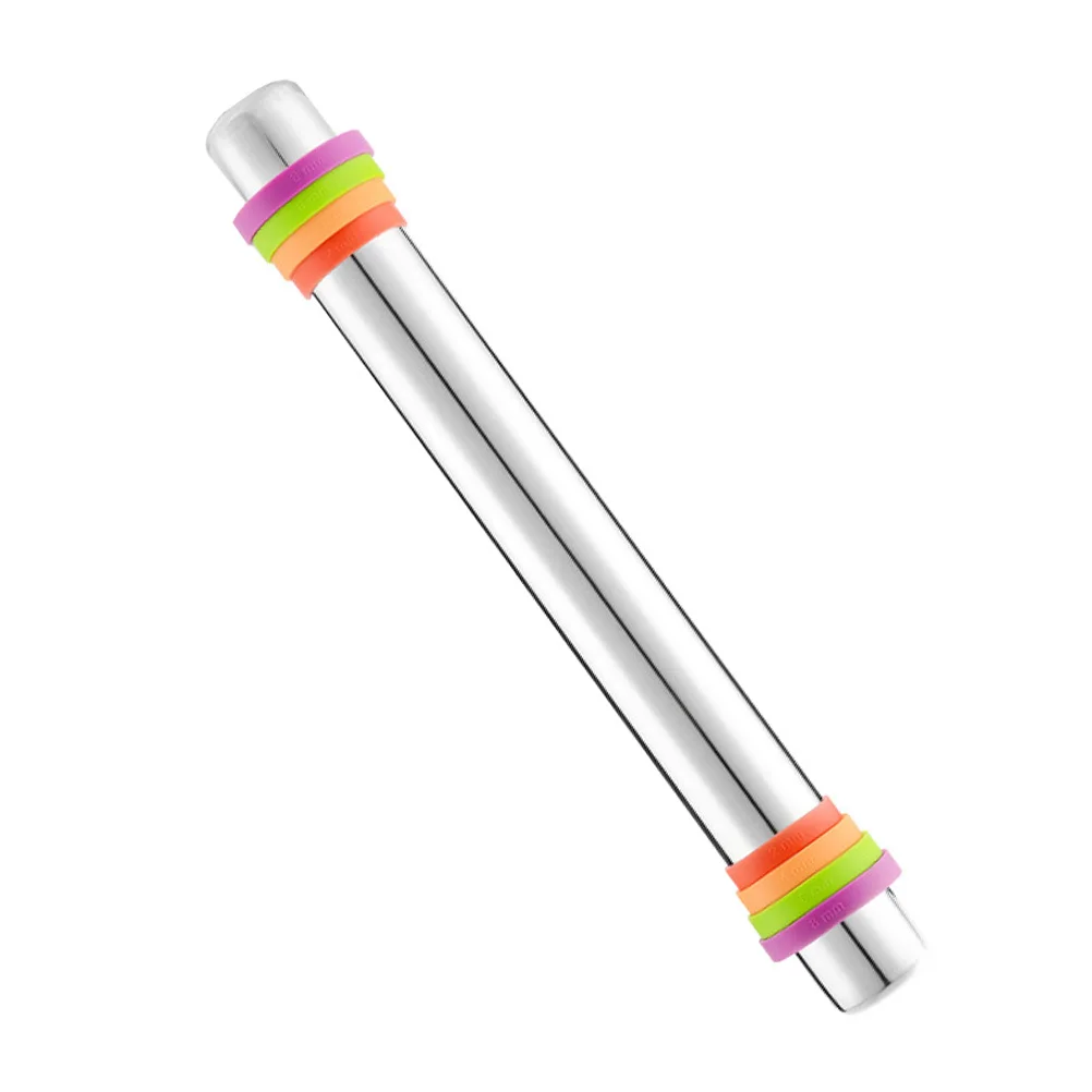 

Adjustable Thickness Pin Stainless Steel Non-Stick Baking Dough Roller Kitchen Rolling Stick Household Mini Rolling Pole Pastry