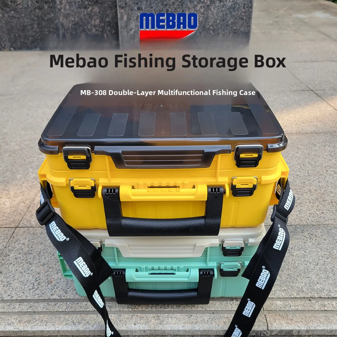 

MingBang Road большой емкости двухслойный ящик для хранения приманок портативный Thiened против падения лодка Fiing ящик для инструментов аксессуары