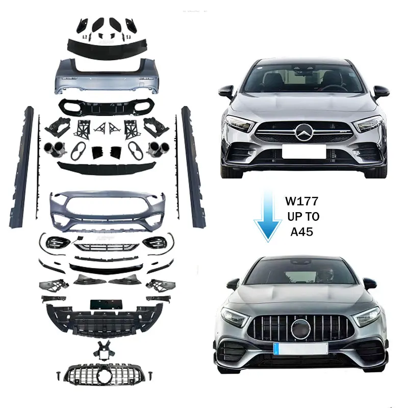 

2019-2023y W177 upgrade to new A45 car body kits auto body part system for Mercedes Benz accessories A class