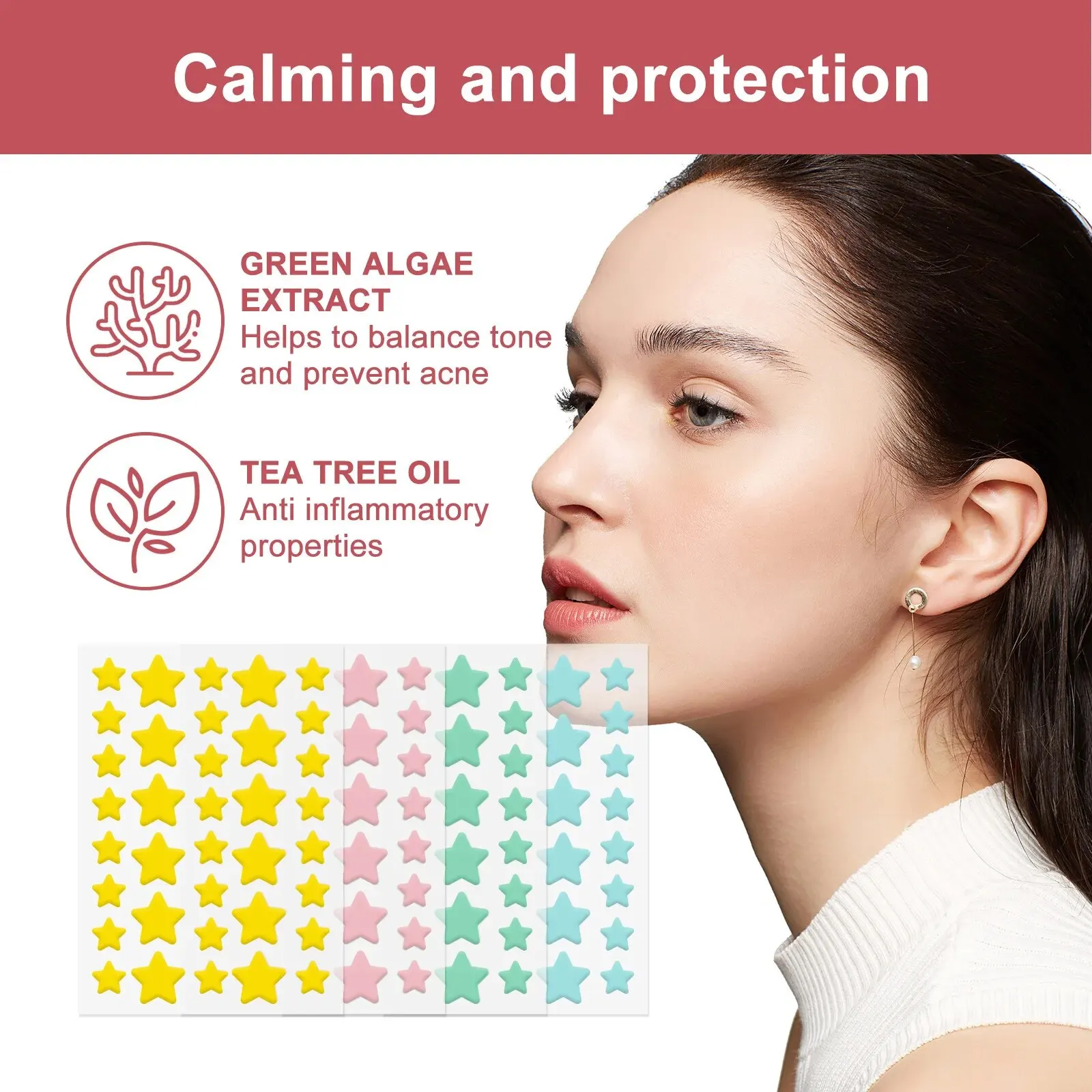 144pcs Star Acne Patch Fade Away Pimple Marks Acne Clean Pore Smooth Skin Portable Colorful Pentagram Acne Patch