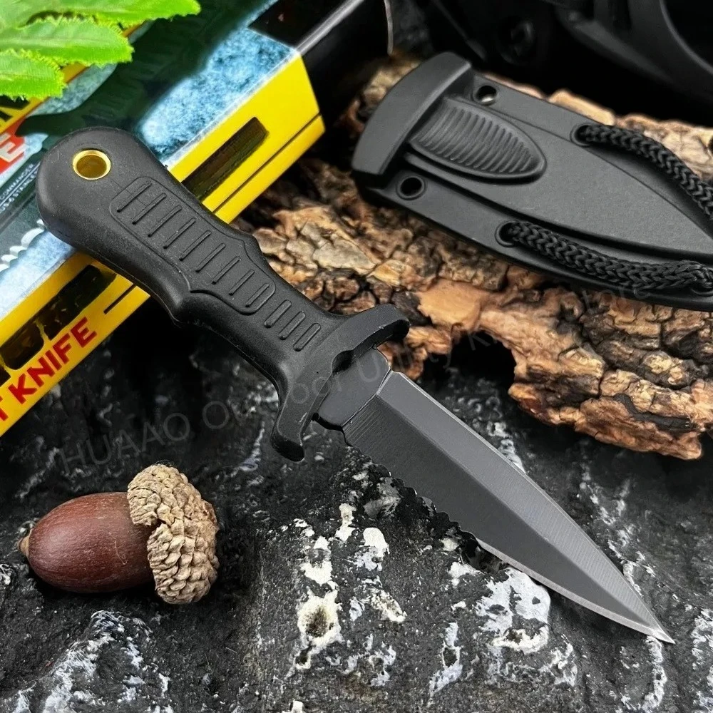 Best-Selling Mini Neck-Strap Keychain Fixed-Blade Knife (with Sheath), 440C Blade, Portable Outdoor Adventure Cutting Tool