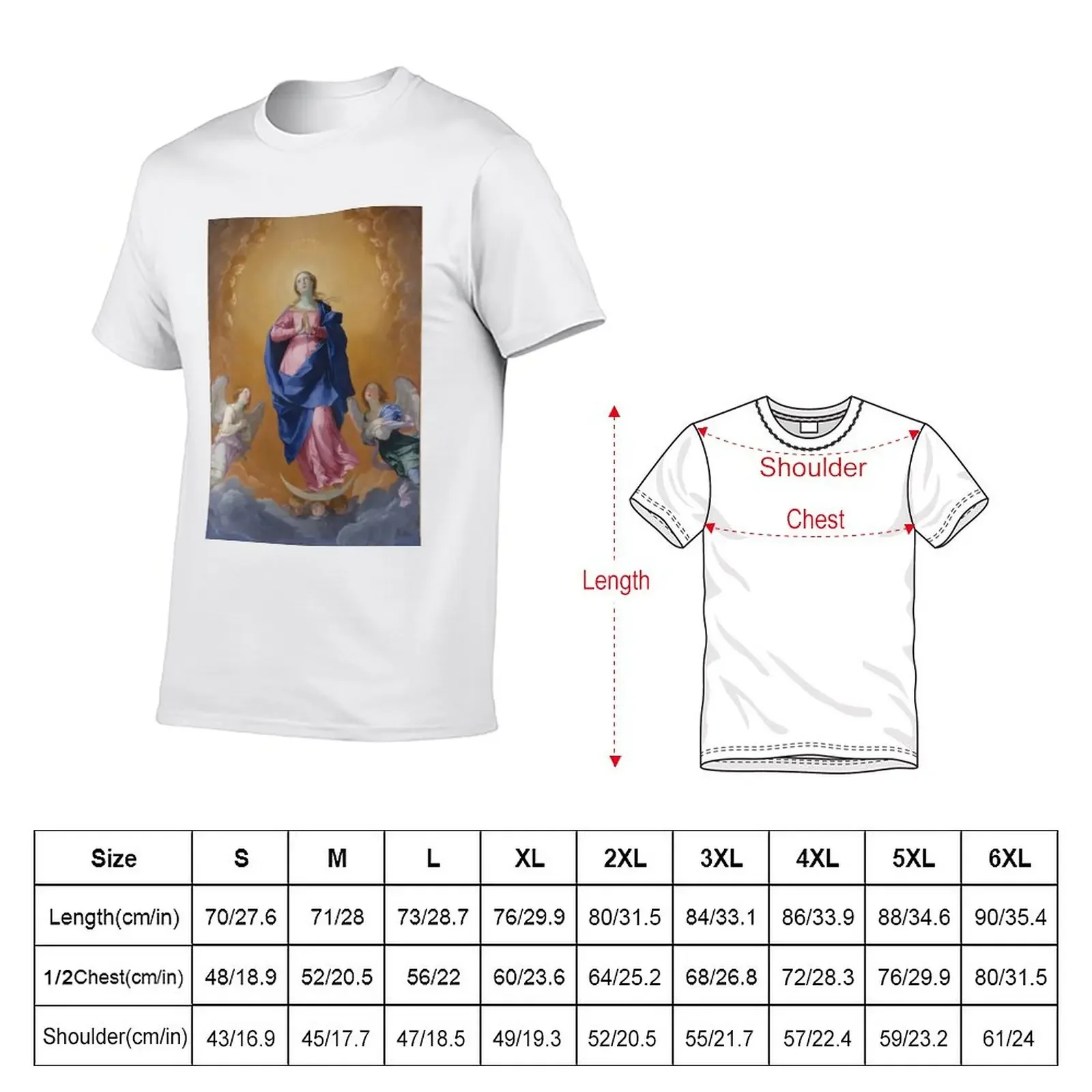 Guido Reni. The Immaculate Conception, 1627. T-Shirt graphics new edition blanks Men's clothing