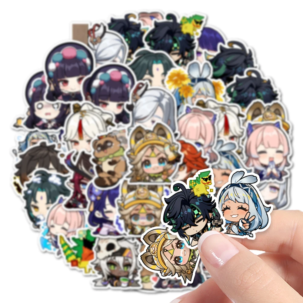 40pcs Genshin Impact Stickers Can Be Used For Decorations Such As Thermos Cups,Mobile Phone Cases, Refrigerators, Envelopes, Etc