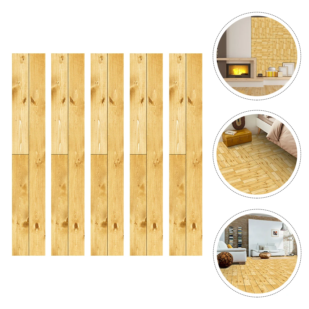 5 uds pegatinas de suelo de grano de madera azulejo antiguo cocina cáscara y azulejos desmontable despegable y adhesivo de Pvc DIY