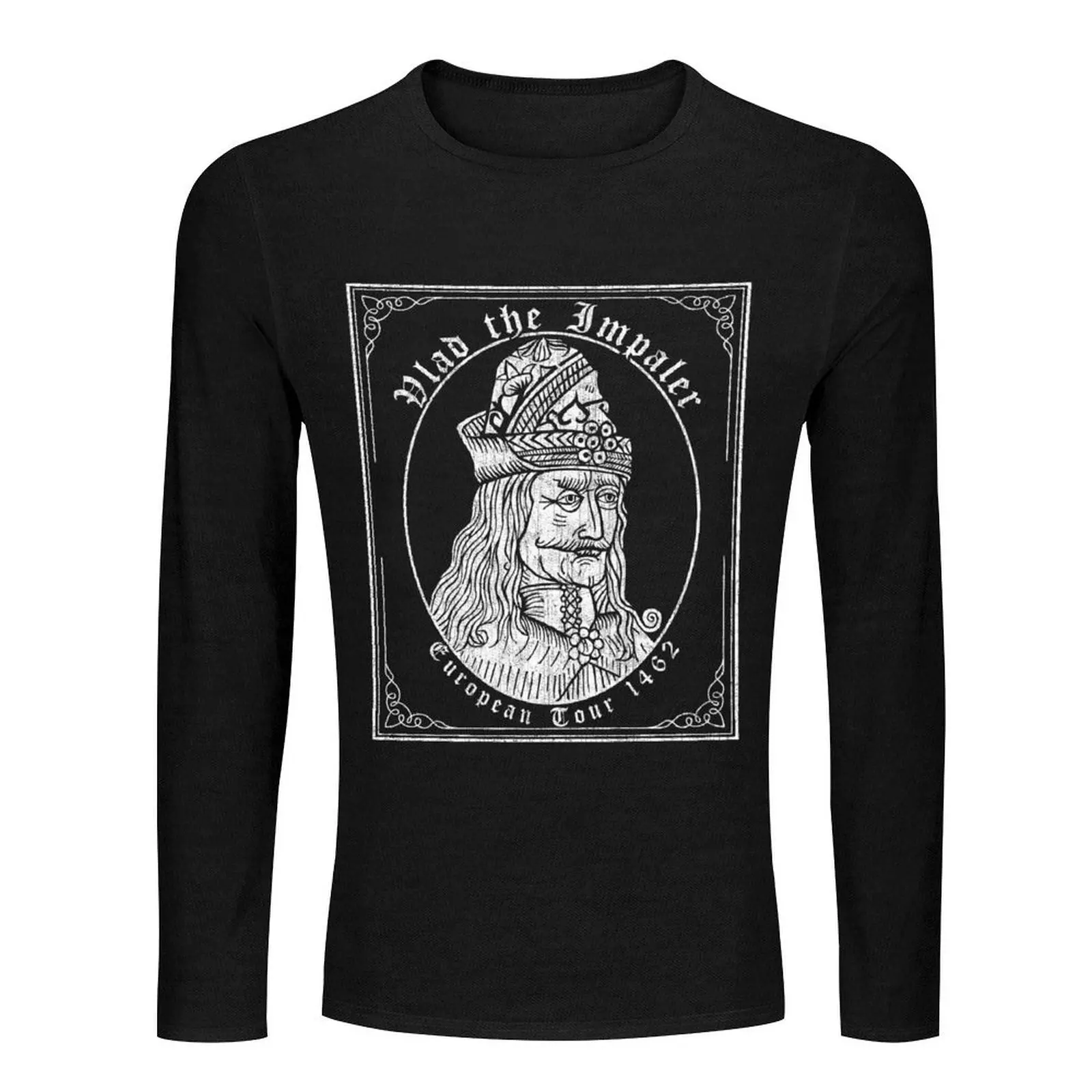 Vlad the Impaler, European Tour 1462, Vlad Dracula Long T-Shirt hippie clothes men workout shirt