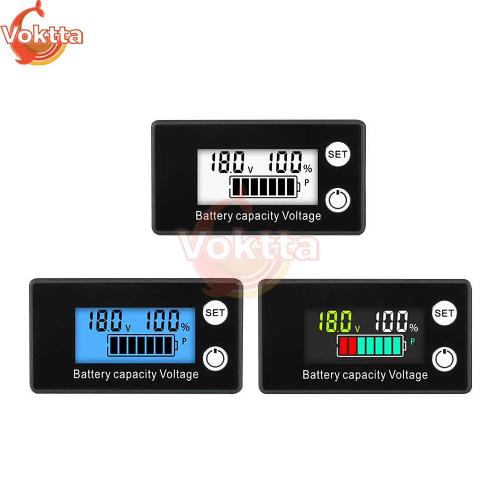 Imagem -02 - Lcd Digital Battery Capacidade Indicator Power Meter Chumbo-ácido Lithium Life Po4 Testador de Tensão para Carro Motocicleta 6133a dc 8100v