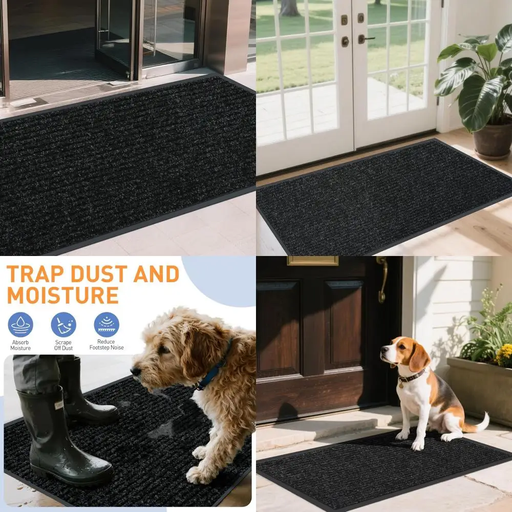 

Настраиваемый нескользящий входной коврик для внутреннего и наружного использования, 2 x 15 футов, коммерческий класс, легко чистится, низкопрофильный дверной коврик для улучшения