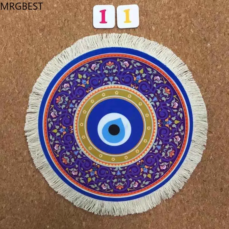 MRGBEST 220*220MM Dropshopping Persian Style Rug Round Mouse Pad Carpet Office Family for Desk Mat Fringed Fringe Mousepad Gamer