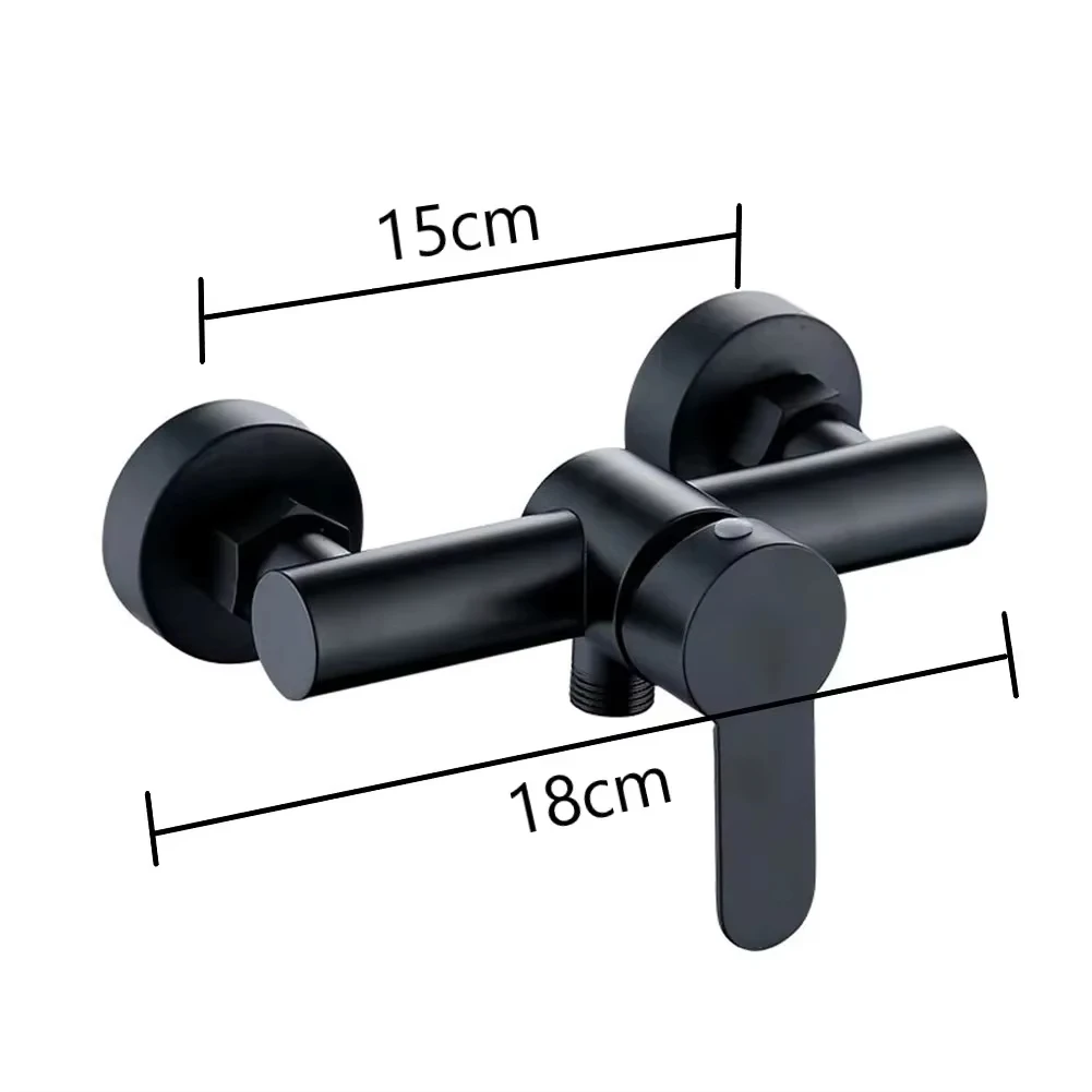 304 Stainless Steel Bathroom Shower Faucet Wall Mounted Triple Tub Faucet Hot and Cold Water Mixing Valve Faucet with G1/2 Inch image 6