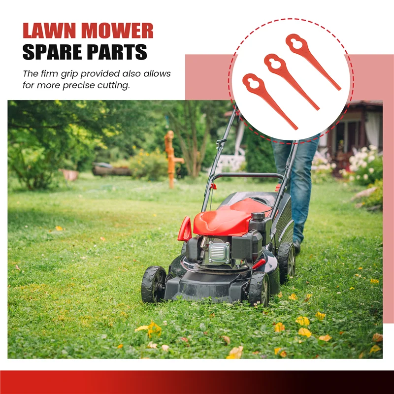 

100PCS Lawnmower Blades Mowing Machine Blades Spare Parts Grass Cutting Blades Lawn Garden Power Tool Accessories-ABUA