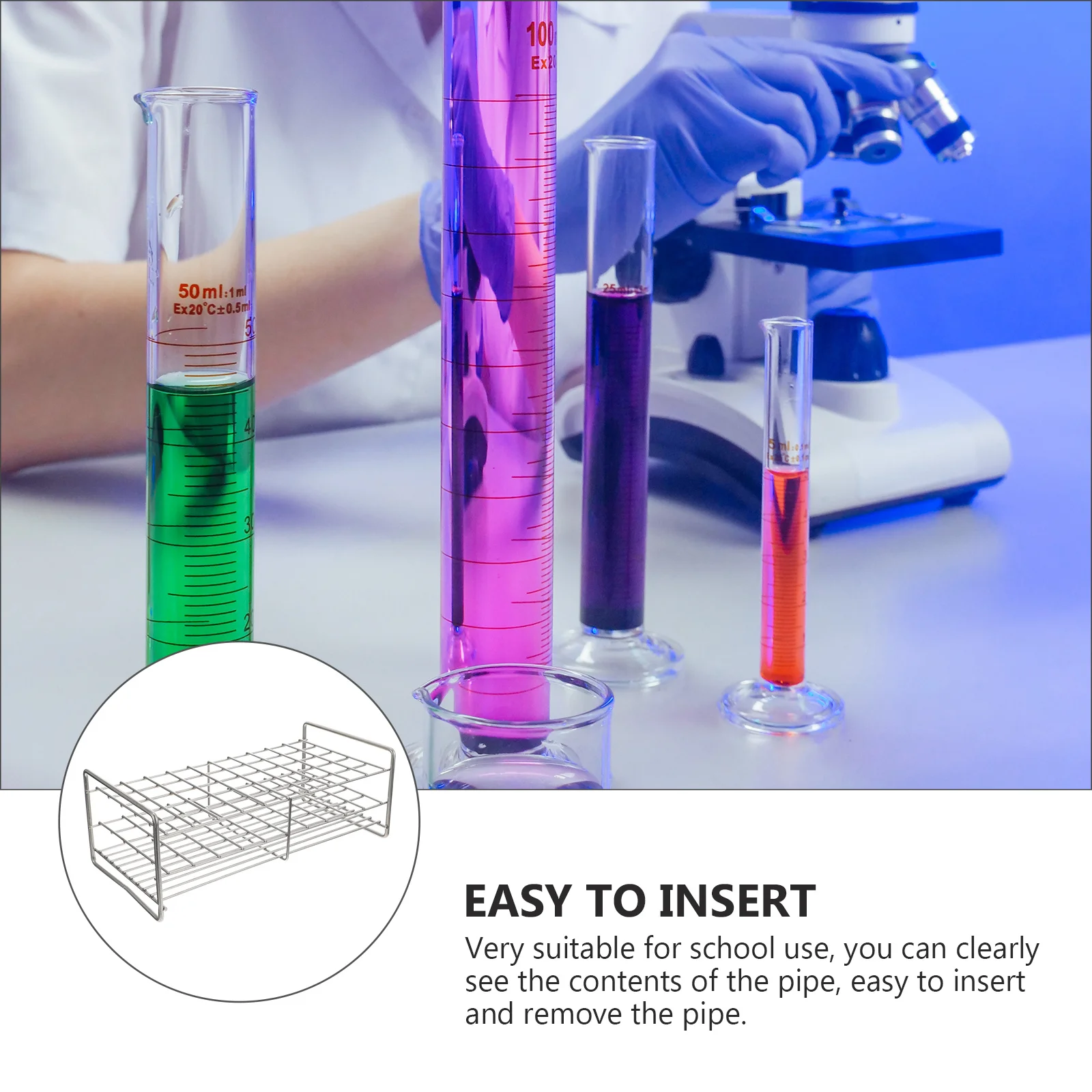 1 قطعة أنبوب اختبار مربع حامل ثلاثة مستويات تصميم للاستخدام المختبري خرز للمجوهرات الحلوى يعامل Gumballs إمدادات دائمة #3