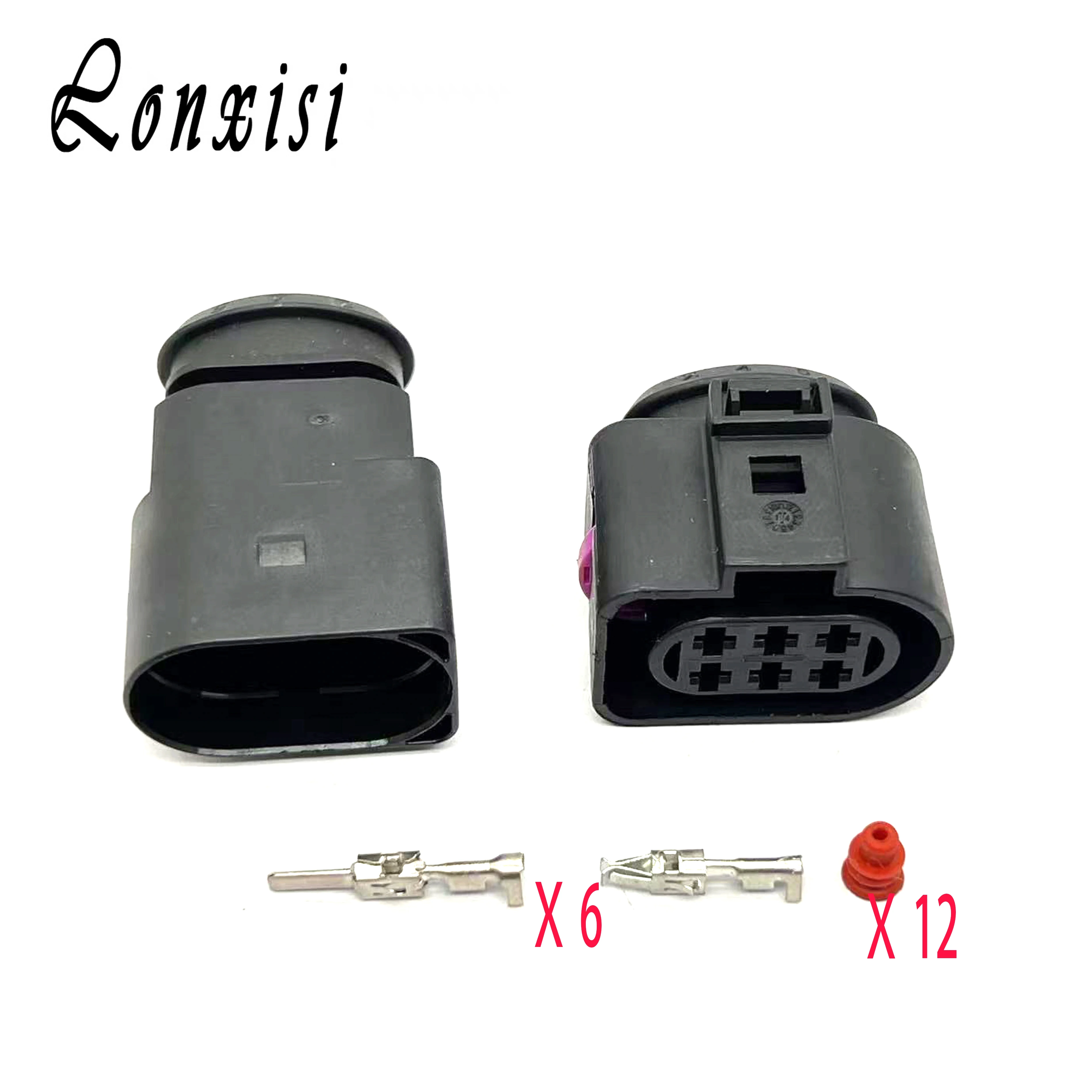 6 Pin 3.5mm Wiring Female Plug 1J0973833 LSU Waterproof Oxygen Sensor Connector For VW AUDI PASSAT