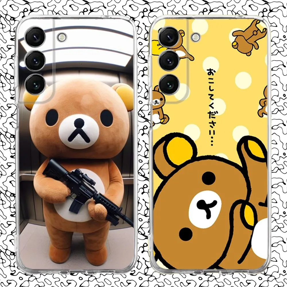 R-RilakkumaS Phone Case Silicone For Samsung S30,S23,21,22,20 Ultra,S20 FE lite,S10,9,PIus Note20ultra Cover Clear